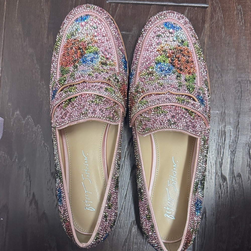 Betsey Johnson Multicolor Beaded Loafers